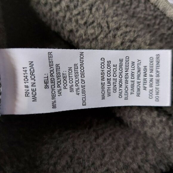 Alpine Design Mens XXL Olive Green Fleece Pullover Jacket With Snap Collar - Picture 5 of 6